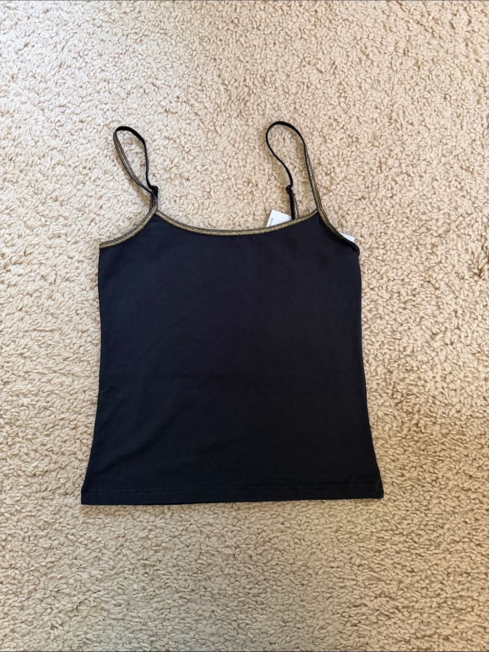 Brandy melville black skylar Tank Top with Contrast Trim